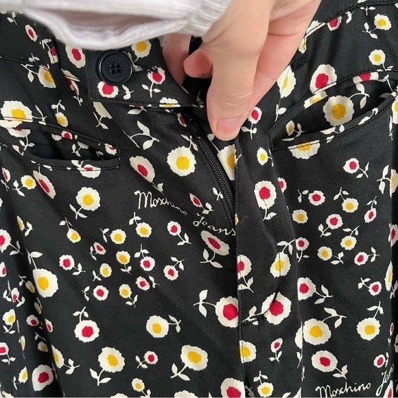 VINTAGE 80s MOSCHINO Floral Print Spell Out Pants - Picture 7 of 15